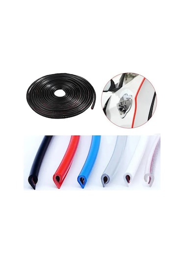 Opel Senator Uyumlu Oto Araç Kapı Koruma Fitili 5 Metre Parlak Siyah Çarpma Ve Çizilme Önleyici Koruma Bandı