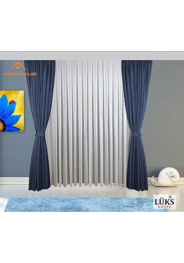 Lüks Ince Çizgili Tül Perde Yüksek Kalite- Modern House -