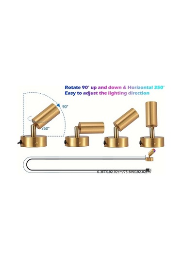 Xuweiwei 2 Paket Siyah S Rgbw Renk Degistiren Led Nokta Isiklari Uzaktan Kumandalı 16 Milyon Renk Usb Guclu Ayarlanabilir Braket Ev Dekoratif Aydinlatma Siyah-s