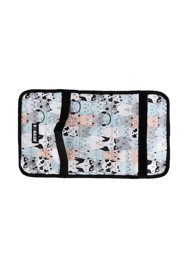 Multi Kalem Kutusu 4 Şeffaf Fermuarlı Bölüm Roll Case Cats Karışık