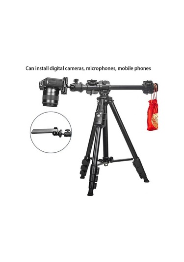Sones Yunteng Vct-369 Tripod Sabitleyici Kamera Yatay Alüminyum Alaşımlı Gimbal Uzatma Direği