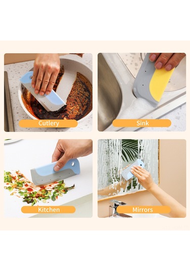 Suofeng Ev İçin Cam Silici - Kuru & Parlak Sonuç, Hafif Tasarım, Mutfak/banyo Uygun, Gri Renk Cd019 Gri