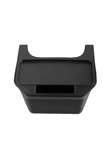 Tesla Model Y Çöp Kutusu Aksesuarları İçin Arka Orta Konsol Saklama Kutusu Düzenleyici, Renk: Siyah