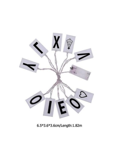 Zmc Bilişim 10lu Lightbox Işıklı Harf Mesaj Panosu Dekoratif Harf Işık Zinciri