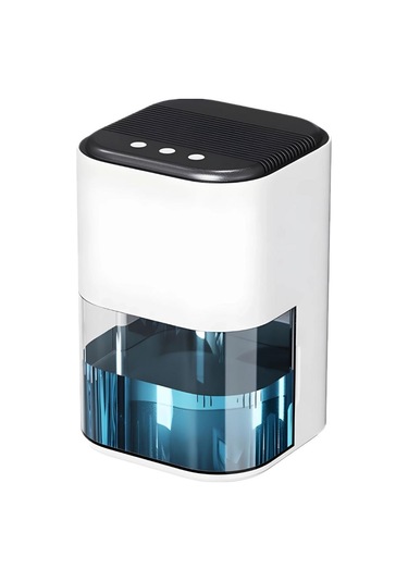 Coofbe 2000ml Işıklı Banyo Mutfak Dolap Nem Alma Cihazı Mantar Rutubet Nem Küf Önleyici Dehumidifer Beyaz