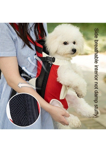 Dono Pet Dört Ayaklı Çanta Dış Mekan Taşıma Çantası Nefes Alabilir Sırt Çantası, Boyut: Xxxl Sarı Beyaz