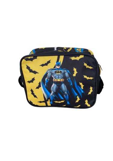 İlk Okul Çantası 2'li Set Ilkokul Çantası Batman Desenli Yüksek Kaliteli Okul Çantası Siyah