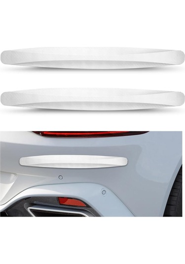 Oto Motto Esnek Tampon Koruma Bandı Tampon Kapı Koruyucu Şerit Yumuşak Bant Beyaz 4 Lü Paket