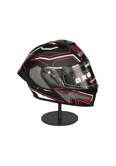 Ws-202 Güneş Gözlüklü Çene Açılır Kask Şeffaf Vizörlü C1 Siyah