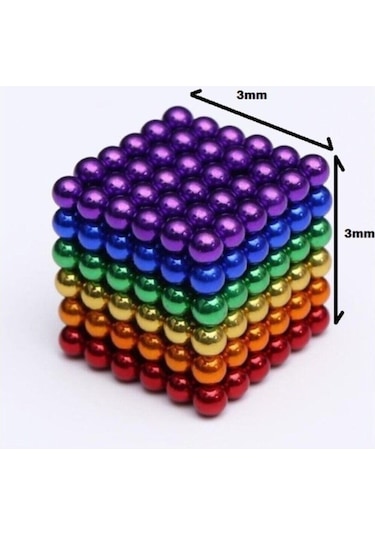 Breen Manyetik Mıknatıs 6 Farklı Renkli Sihirli Manyetik Toplar Neodyum Mıknatıs 216 Adet