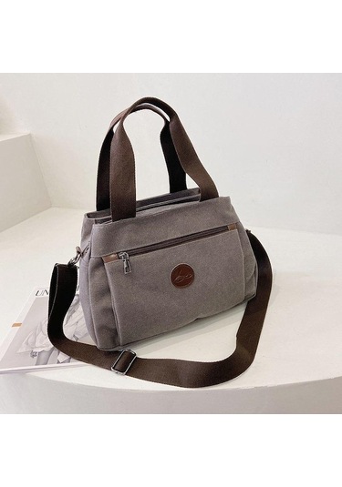 Ganzhoushop Tuval Red Omuz Kapasiteli Kadınlar Kadınlar İçin İçin Günlük Çapraz Çantaları Çantalar Çanta Büyük Yq Kırmızı