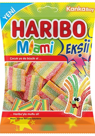 Haribo Miami Ekşi Jelibon 70 Gr 24 Adet