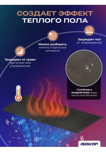 Isolon Yumuşak Modüler Yer Kaplaması Puzzle 264059830