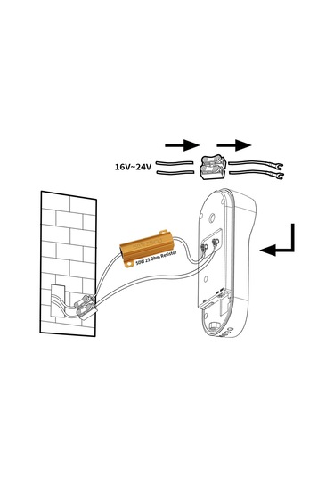 Kablosuz Görüntülü Kapı Zili İki Yönlü Ses 1080p Video Siyah