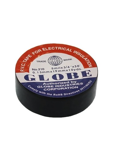Globe 0.13mmx19mm İzole Bant 10'lu Siyah