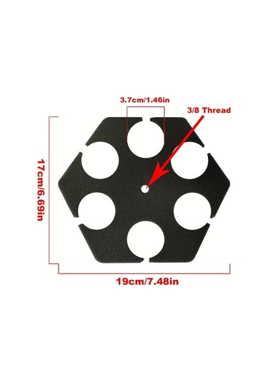 Sunshine011 Mikrofon Standı İçin 6'lı Mikrofon Tutucu - Siyah Plastik Mikrofon Organizatörü
