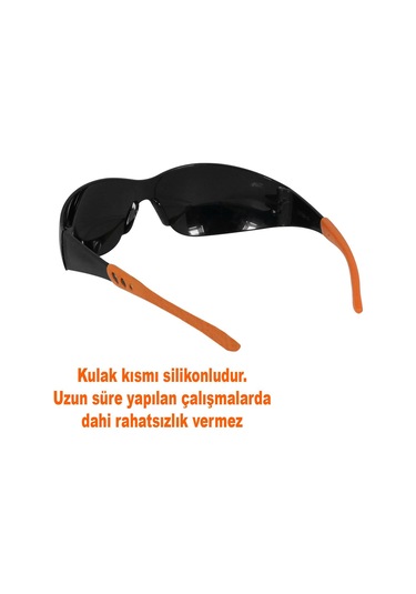 Sembol İş Güvenlik Gözlüğü Kaynak Koruyucu Gözlük S500 Siyah