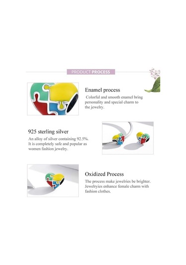 Wostu 925 Ayar Gümüş Charm Aşk Yapboz Renkli Boncuk Kolye Fit Bilezik Kolye Kadınlar Takı İçin, Seçenekler: 925 Silver Wostu 925 Ayar Gümüş Charm Aşk Yapboz Renkli Boncuk Kolye Fit Bilezik Kolye Kadınlar Takı İçin, Seçenekler: 925 Silver