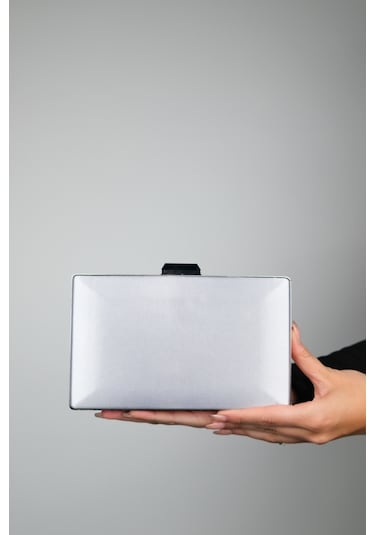 Luvishoes Dallas Gri Saten Kadın Abiye Çanta Çok Renkli