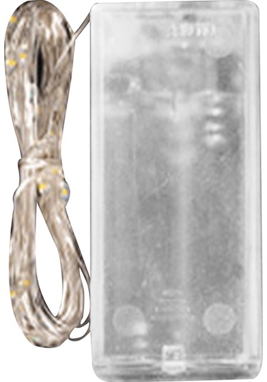 Kangvka Beyaz Led Işık Şeridi, 2 Metre 20 Led, Yatak Odası Dekorasyonu, Pil Kutusu İle. Beyaz