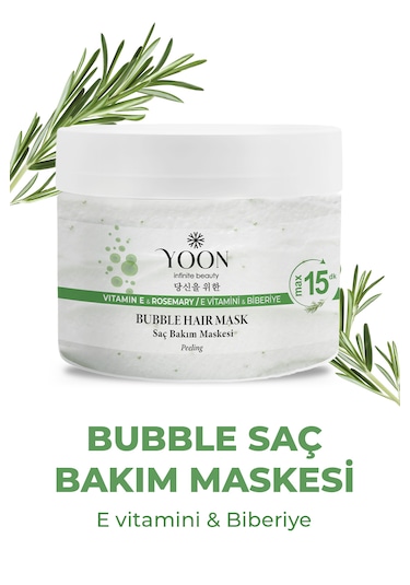 Yoon E Vitamini Peeling Etkili  Biberiyeli Saç Maskesi 250 ML