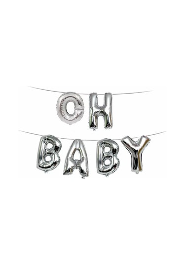 Gümüş Oh Baby Folyo Balon Set