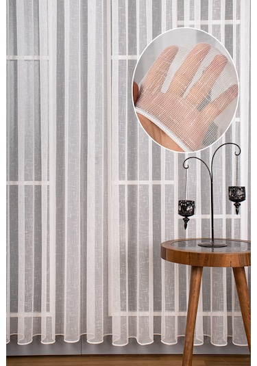 Natural Keten Tül Perde