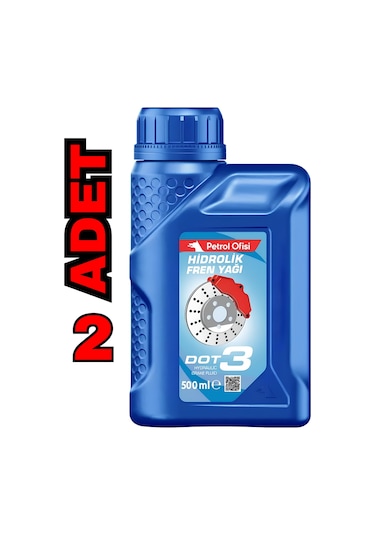 Petrol Ofisi Dot 3 Hidrolik Fren Yağı 2 x 500 ML
