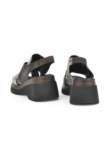 Ziya, Kadın Hakiki Deri Topuklu Sandalet 151992z64001 Kahve 151992z64001 300 Kahve