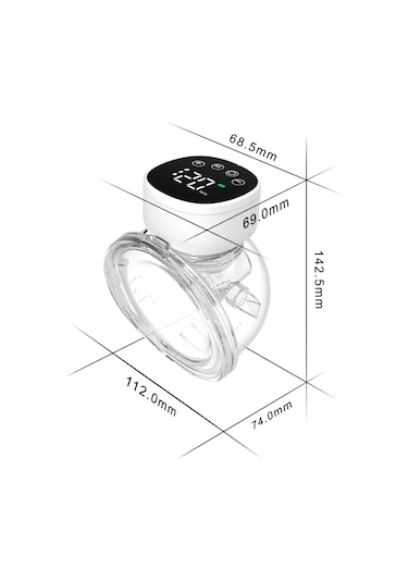 Babyhope MY-376 Göğüs Pompası Şarjlı Giyilebilir Elektrikli Sessiz ve Elleri Serbest Kullanım