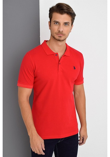 T8561 Dewberry Erkek Tshırt-kırmızı Kirmizi