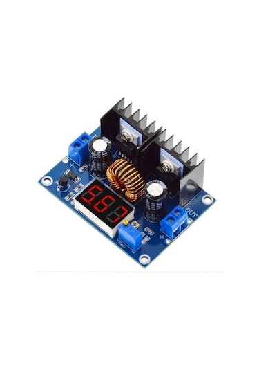 Robotiko-Xl4016 Voltmetreli Ayarlanabilir Voltaj Düşürücü Regülatör 8A