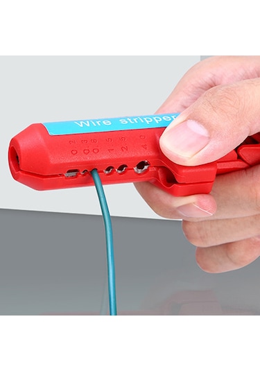 Tenfowee Profesyonel Kablo Soyma Pensesi - Elektrikçiler İçin Ergonomik Ve Çok Fonksiyonlu Siyah