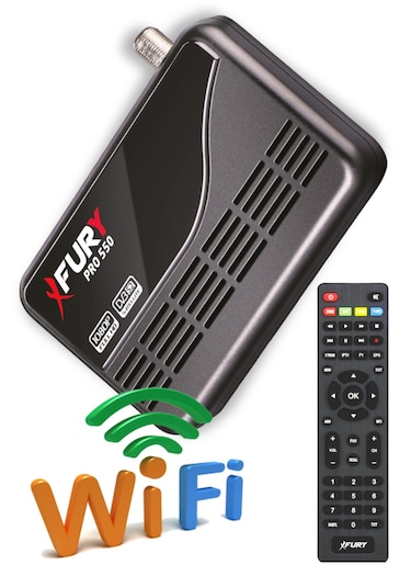 Fury Pro 550 Çanaklı - Çanaksız Wi-Fİ Dahil Full HD Uydu Alıcısı