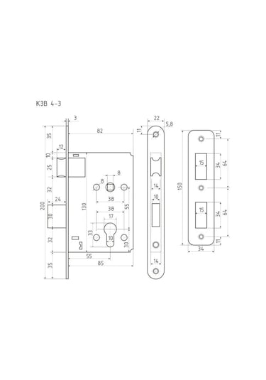 Nora-m Gömme Kilit, Giriş Ve İç Kapıları İçin 4-3 Nora-m 143609751 Zirveli
