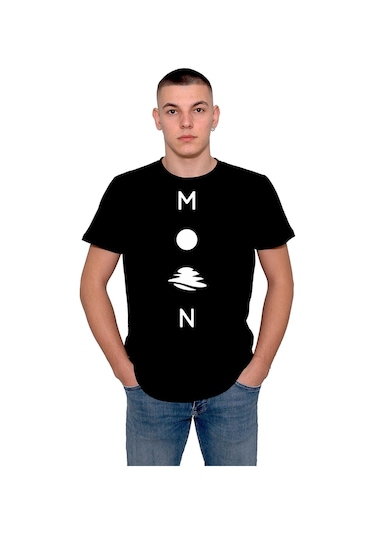 Moon Gece Ay Yıldız Karanlık Tişört Unisex T-shirt 001
