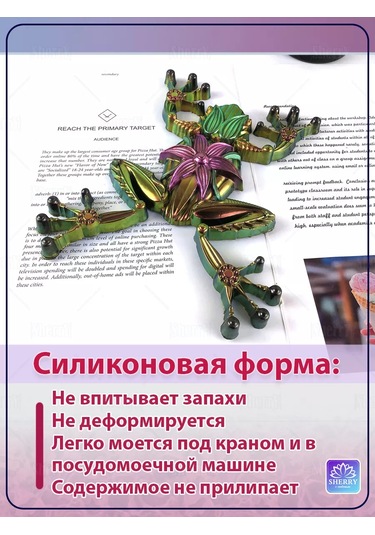 Sherryleis Kurbağa Kalıbı 16,4x19,7x2,2 Cm Silikon Kalıp 237639004