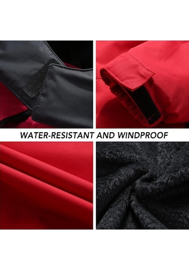 Trendooze Gül Kırmızı Kadın Dağ Su Geçirmez Kabuk Ceket Kayak Ceket Rüzgar Geçirmez Ceket Kış Sıcak Ceket Kamp İçin Ol Kırmızı