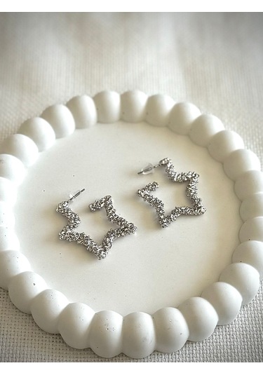 Kadın Küpe Tırtık Yıldız Küpe 001