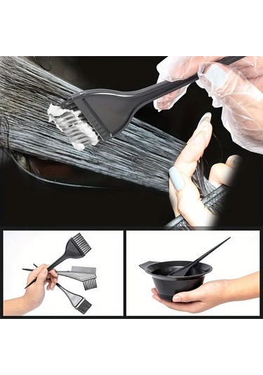 Willowhaven Siyah Saç Boyası Seti Fırça Tarak Ve Boya Kabı İle Evde Profesyonel Saç Rengi Siyah