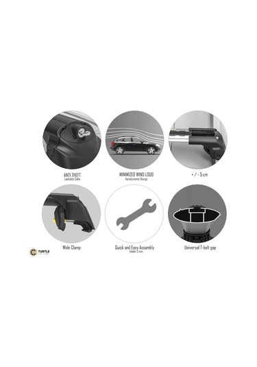 Turtle Aır-2 Kit Suzukı Vıtara Tavan Ara Atkı Seti Gri