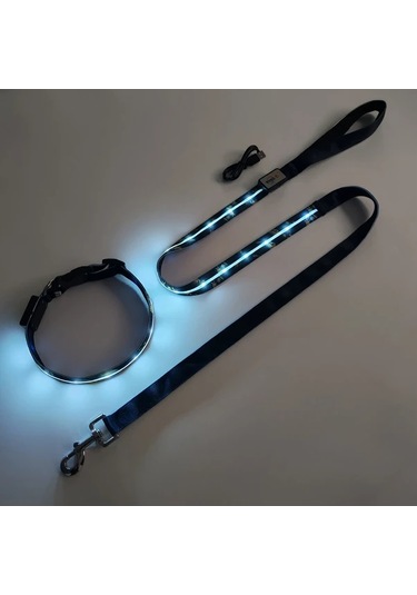 Willowhaven Yomisgo 2 Adet Usb Şarjlı Ipx7 Led Işıklı Nefes Kesici Siyah Tasma Ve Tasma Seti Diğer