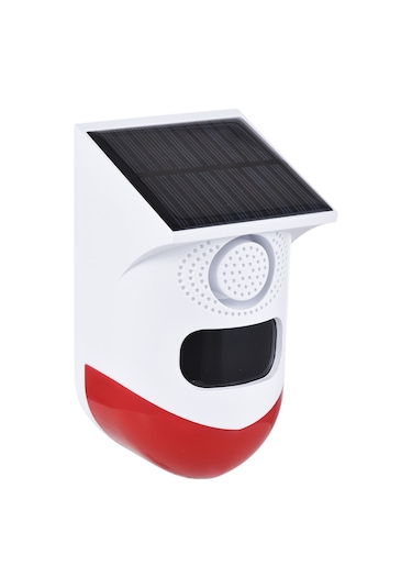 Suofeng Güneş Enerjili Entegre Li-poly Pil İle 110 Açıda 9-12m Mesafede Algılayan 120db Sesli Işık Alarm Sensörü Kablosuz Kumanda Yok