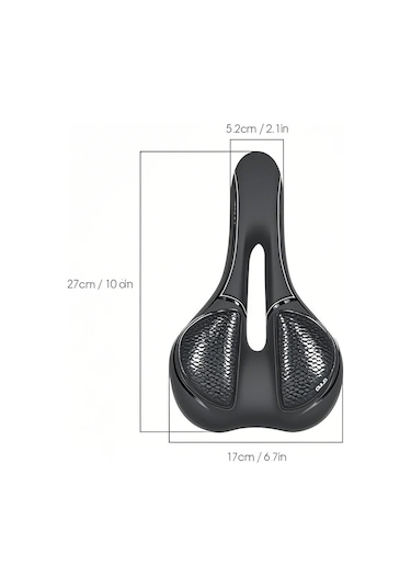 Ximistore9 Dağ Bisikleti İçin Silikonlu Bisiklet Sele Arka Fren Işıklı Konforlu Sürüş Koltuğu Çok Renkli