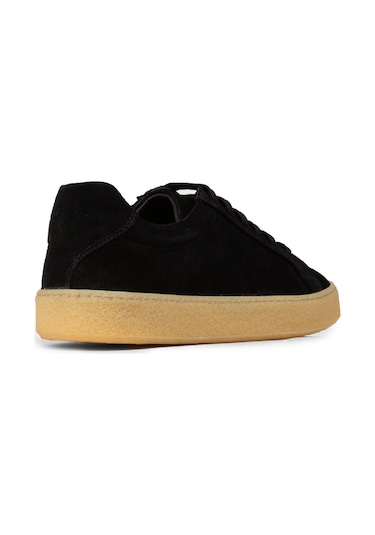 Deery Erkek Hakiki Süet Siyah Sneaker Ayakkabı - 02018msyhc04