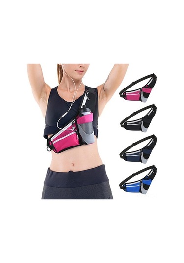 Novahub Vücuda Tam Oturan, İnce Bel Çantası Küçük Boy, Pasaport, Cüzdan, Telefon İçin İdeal Kırmızı Kırmızı