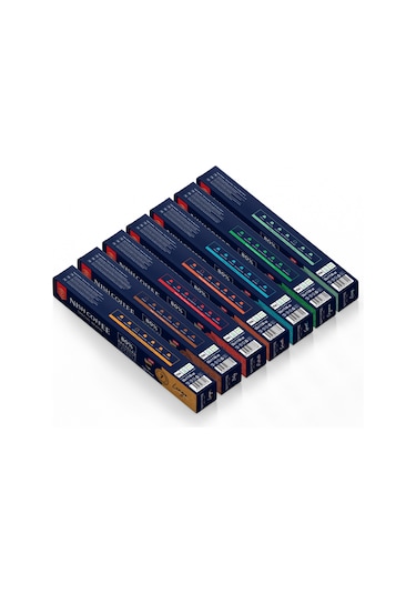 Nish Coffee Nespresso Uyumlu Kapsül Kahve 7'li Set Lungo,ıtaly,risteretto,smooth,sport,organik,decaf -70 Adet Kapsül Kahve