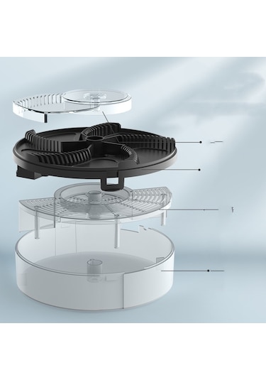 Usb Şarjlı Otomatik Dönen Yem Sinek Tuzağı Şarj Edilebilir Siyah