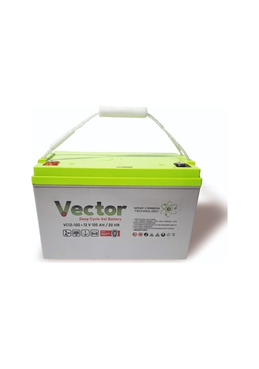 Vector 12 V 110 Ah Amper Jel Akü Deep Cycle Nanocarbon