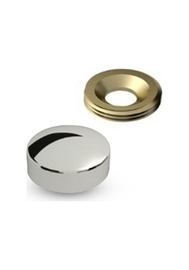 (10 ADET) Dekoratif Vida Kapağı 20 mm Parlak Krom Vida Tapası